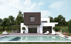 Maison moderne noir et blanc