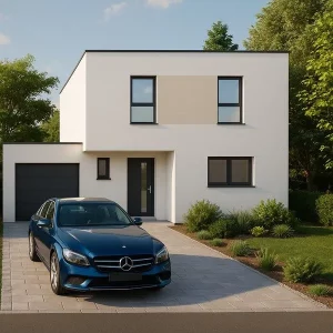 construire maison toit plat à village neuf