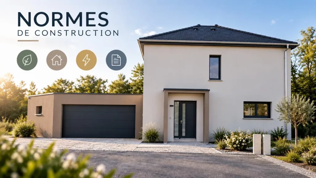 Maison neuve illustrant les normes de construction en 2026